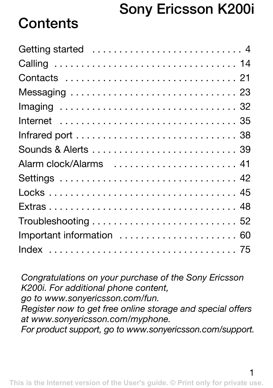 Sony Ericsson K200i User Manual | 77 pages