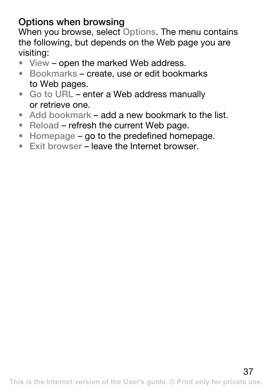 Sony Ericsson K200i User Manual | Page 37 / 77