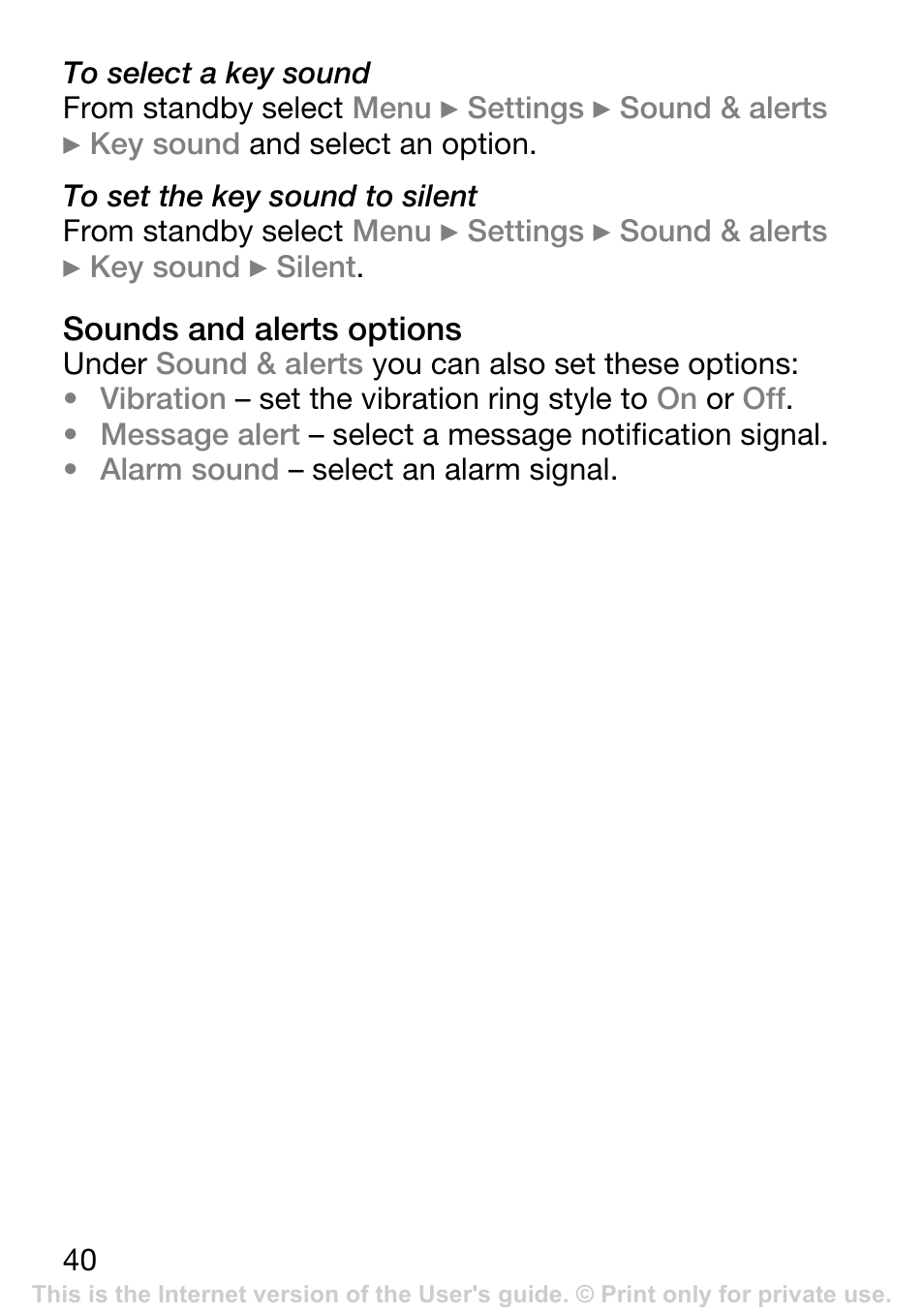 Sony Ericsson K200i User Manual | Page 40 / 77