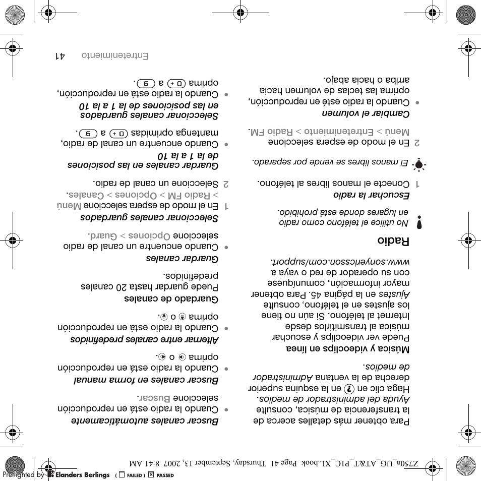 Radio | Sony Ericsson Z750a User Manual | Page 110 / 152