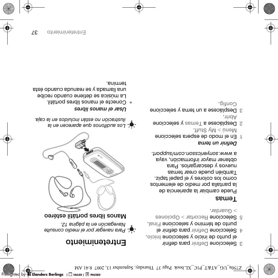 Entretenimiento, Tem as | Sony Ericsson Z750a User Manual | Page 114 / 152