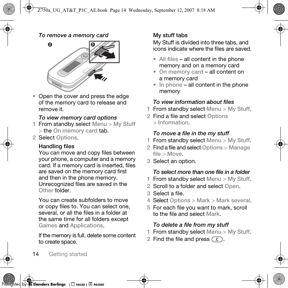 Sony Ericsson Z750a User Manual | Page 16 / 152