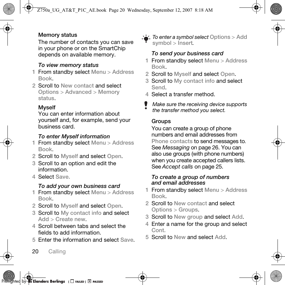 Sony Ericsson Z750a User Manual | Page 22 / 152