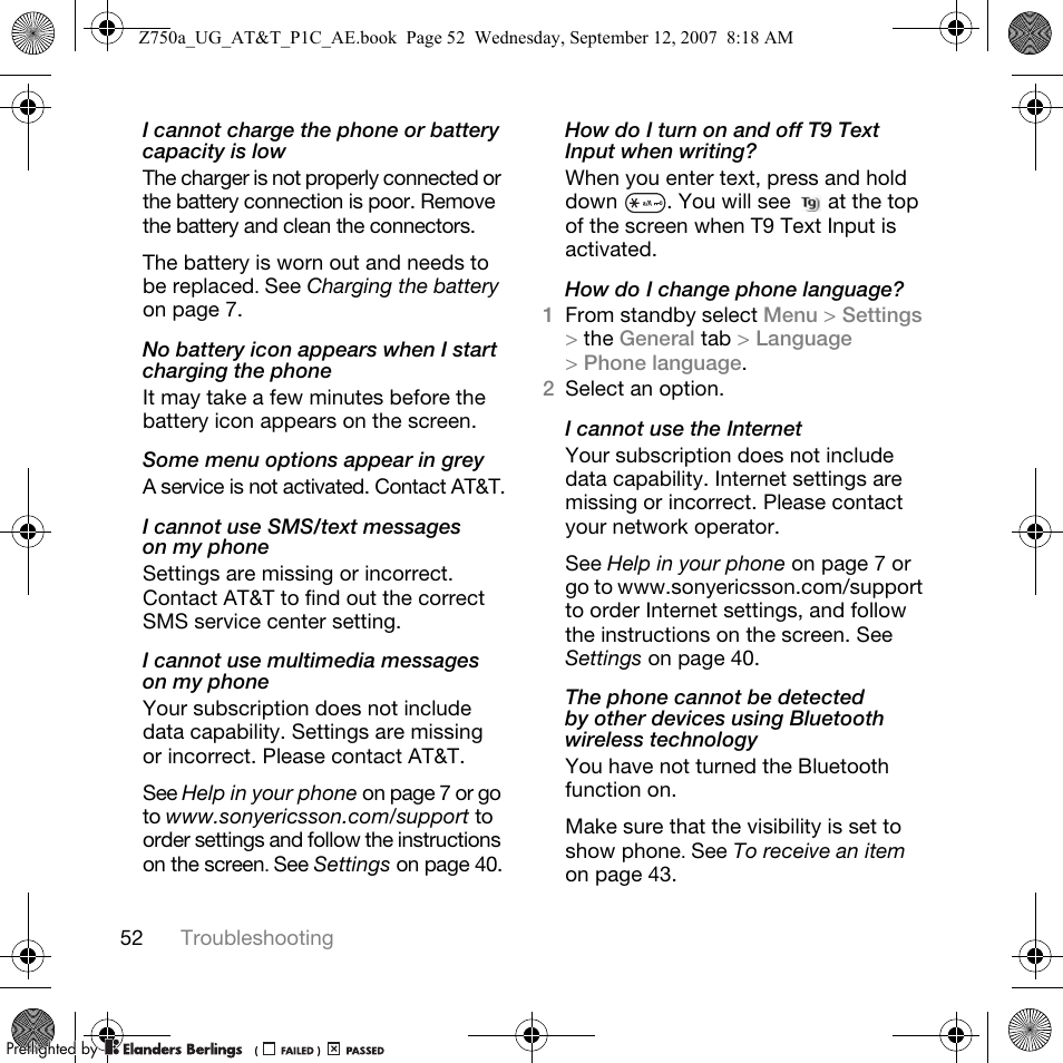 Sony Ericsson Z750a User Manual | Page 54 / 152