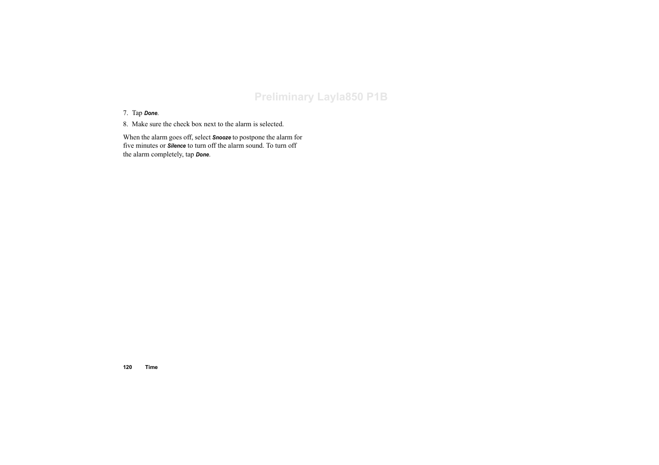 Preliminary layla850 p1b | Sony Ericsson P910a User Manual | Page 120 / 203