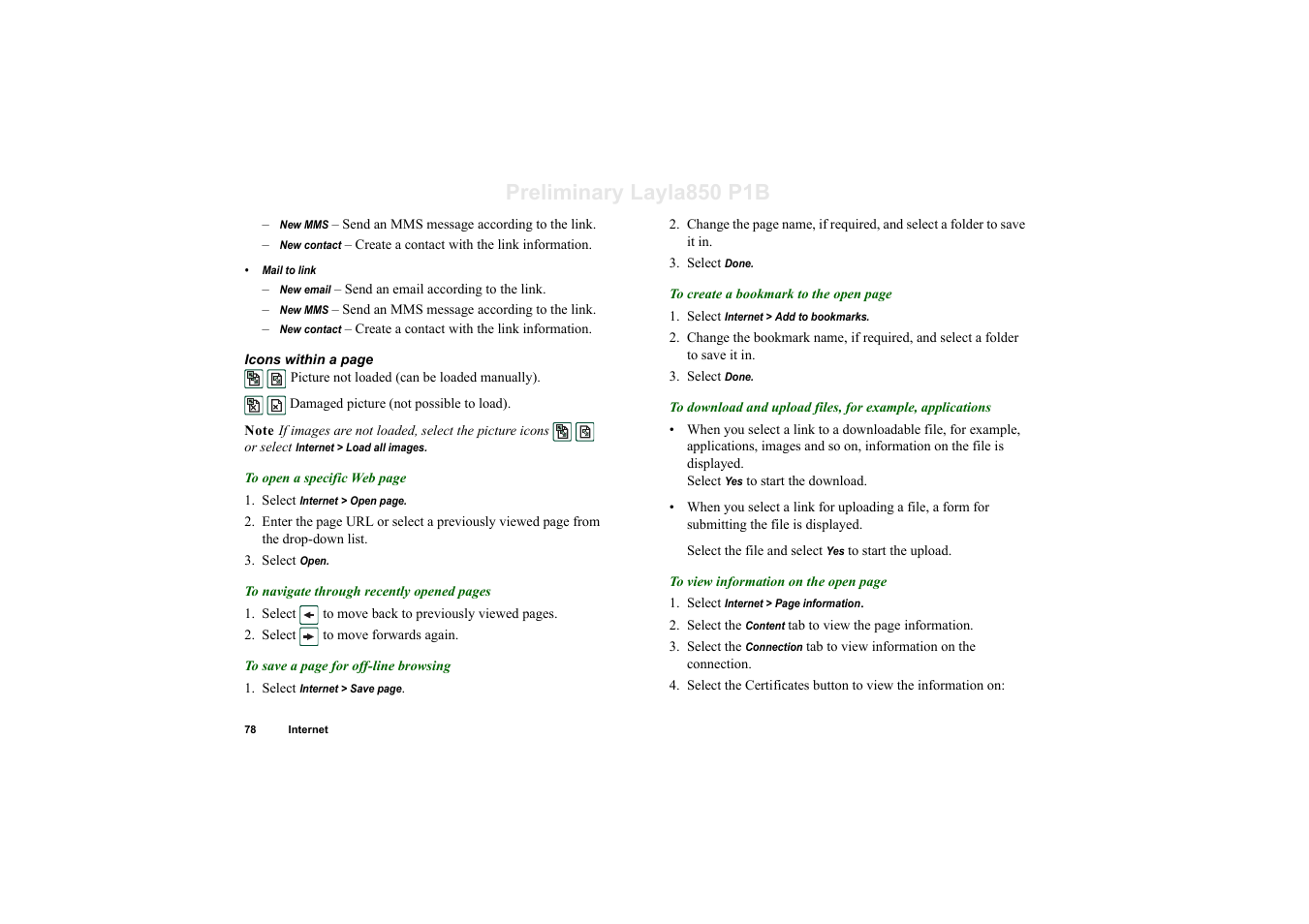 Preliminary layla850 p1b | Sony Ericsson P910a User Manual | Page 78 / 203