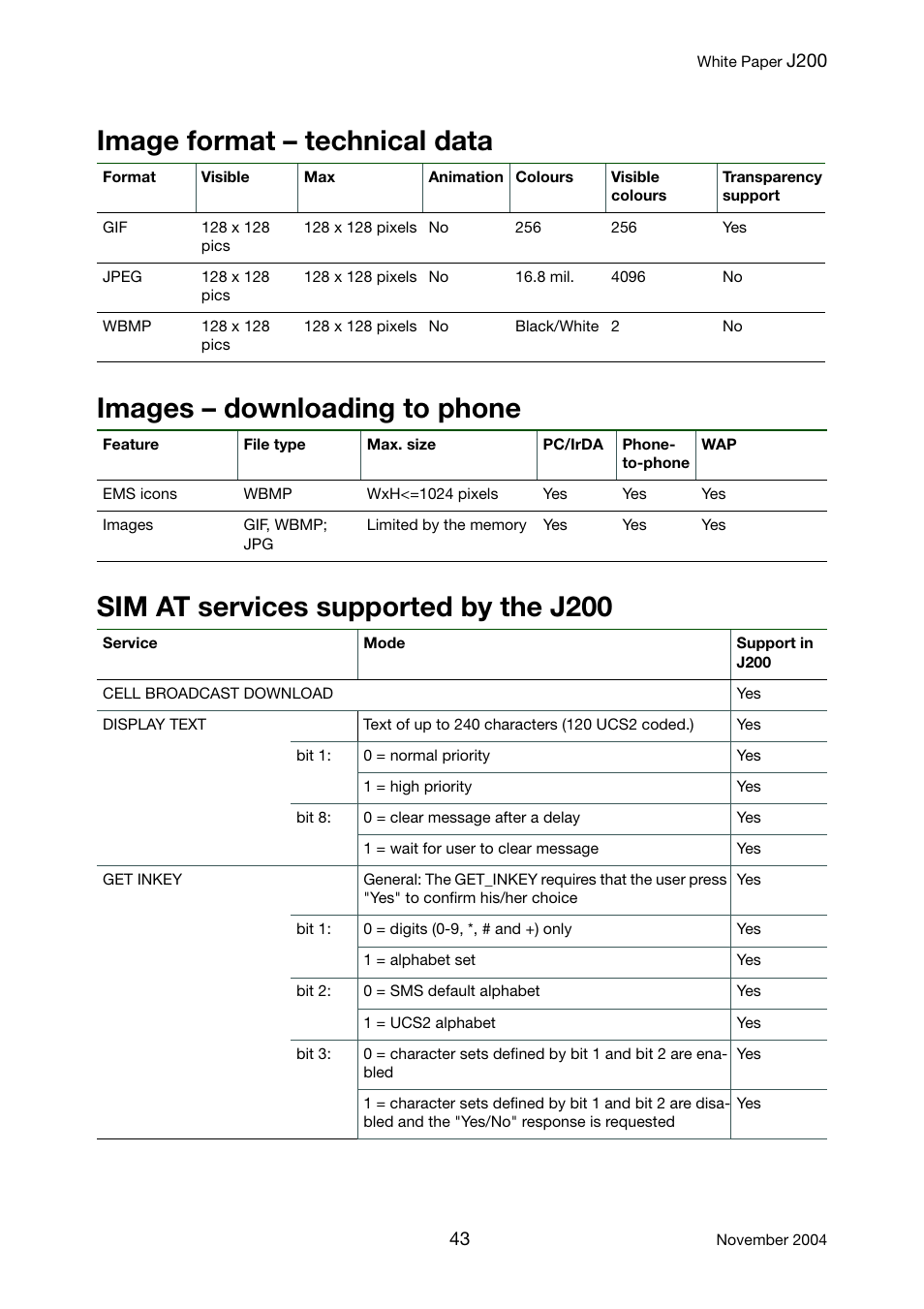 Sony Ericsson J200 User Manual | Page 43 / 52