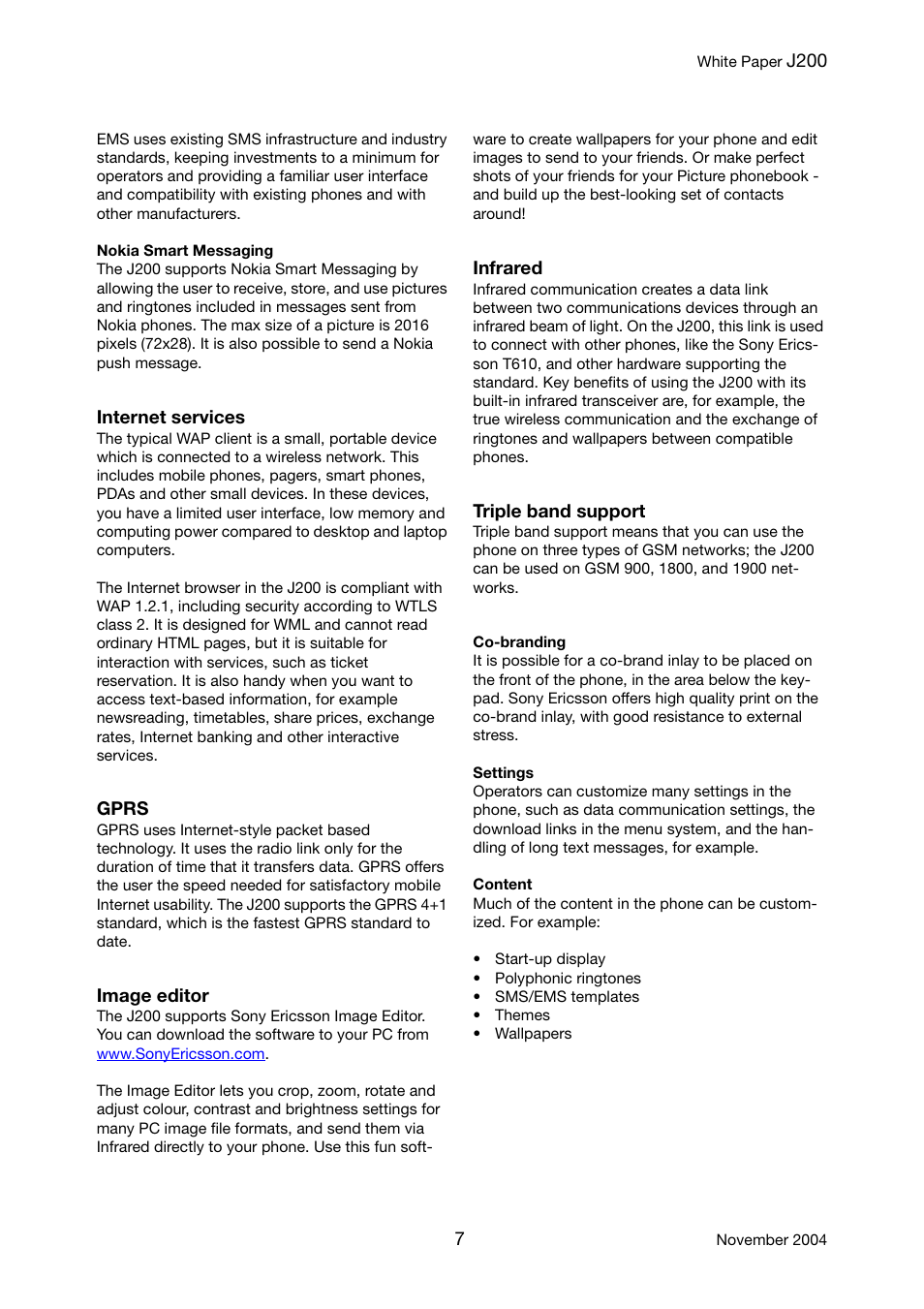 Sony Ericsson J200 User Manual | Page 7 / 52