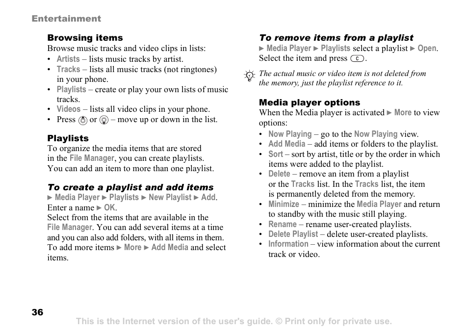 Sony Ericsson K510a User Manual | Page 36 / 74