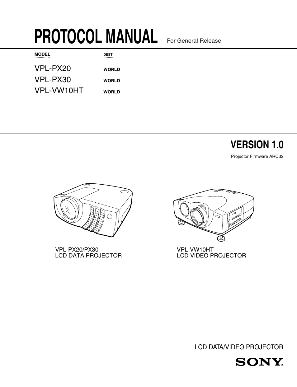 Sony Ericsson VPL-PX30 User Manual | 19 pages