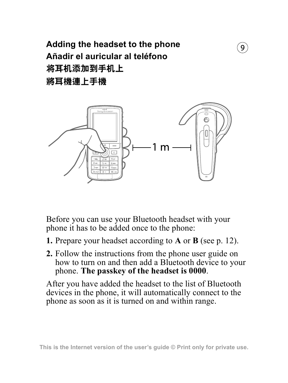 Sony Ericsson HBH-PV700 User Manual | Page 10 / 35