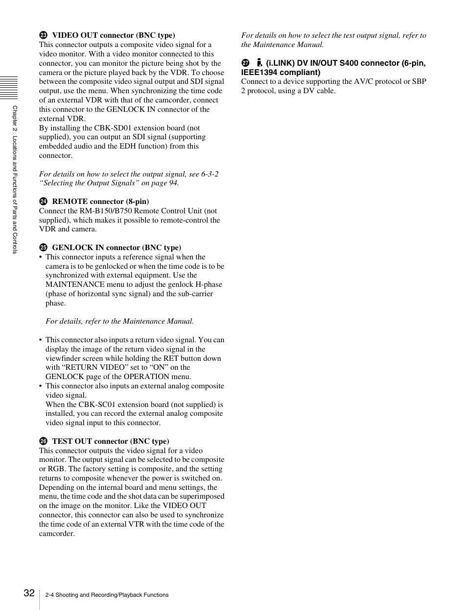 Sony Ericsson PDW-530P User Manual | Page 32 / 168