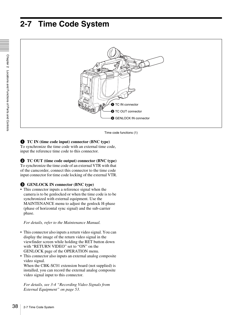 7 time code system | Sony Ericsson PDW-530P User Manual | Page 38 / 168