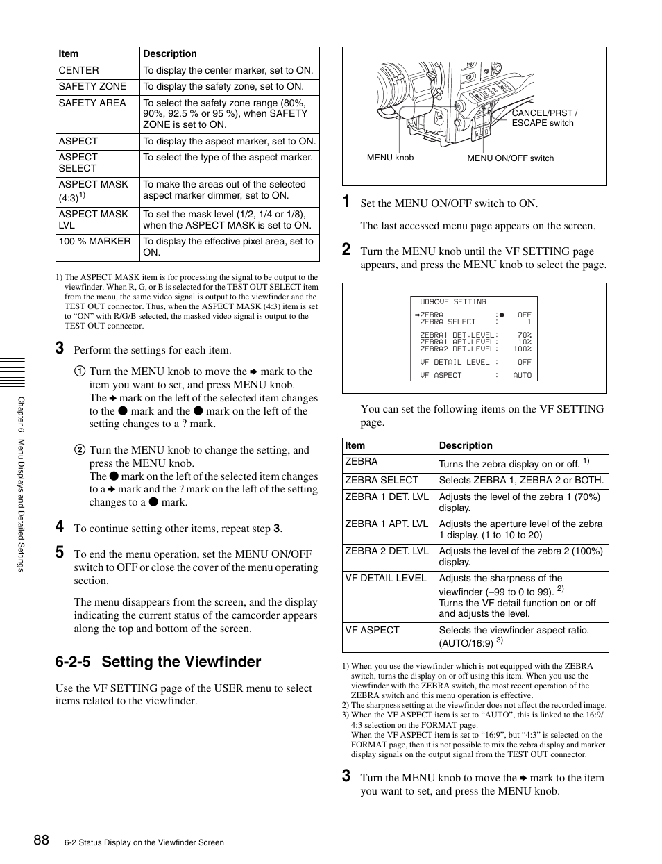 2-5 setting the viewfinder | Sony Ericsson PDW-530P User Manual | Page 88 / 168