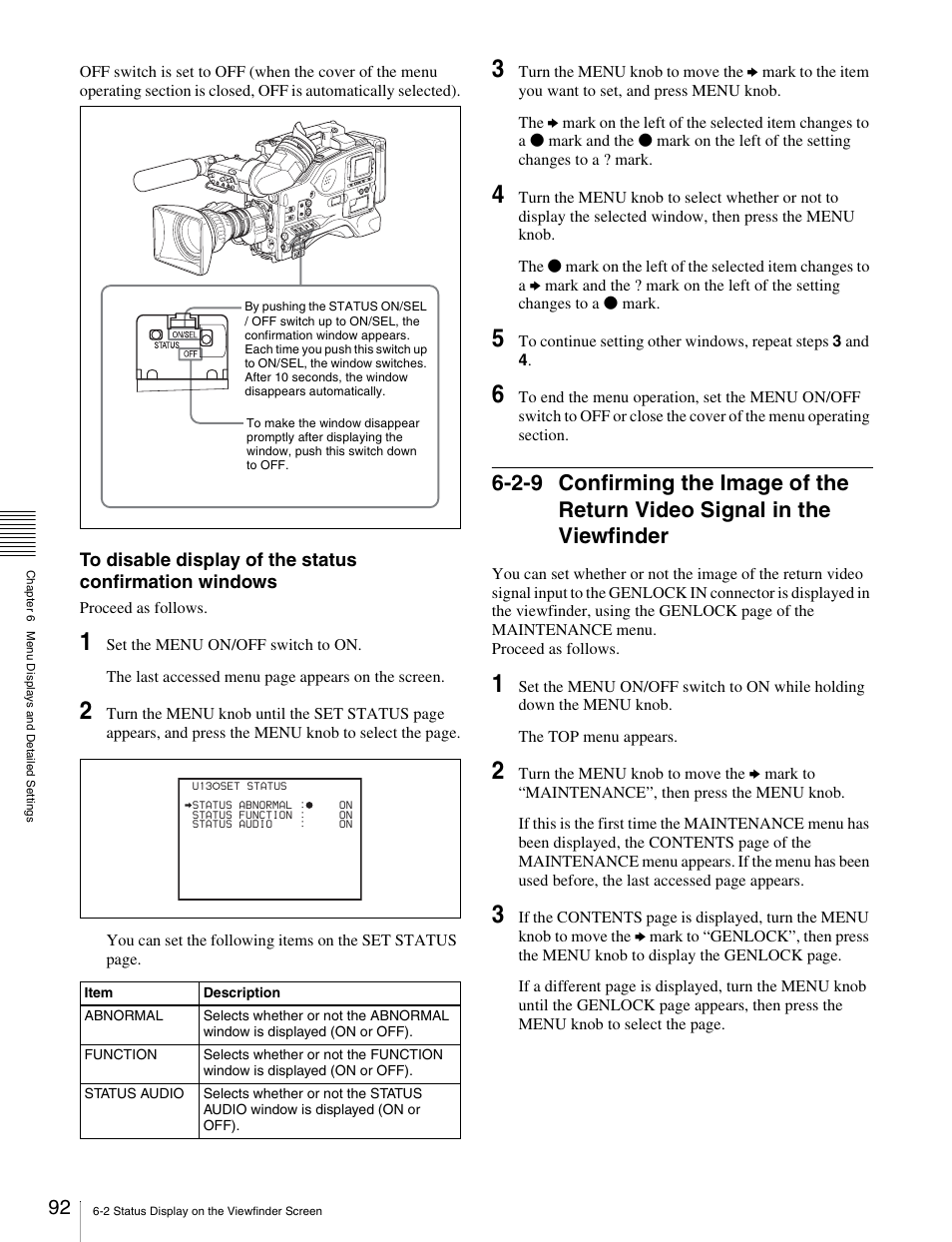 2-9 confirming the image of the return, Video signal in the viewfinder | Sony Ericsson PDW-530P User Manual | Page 92 / 168