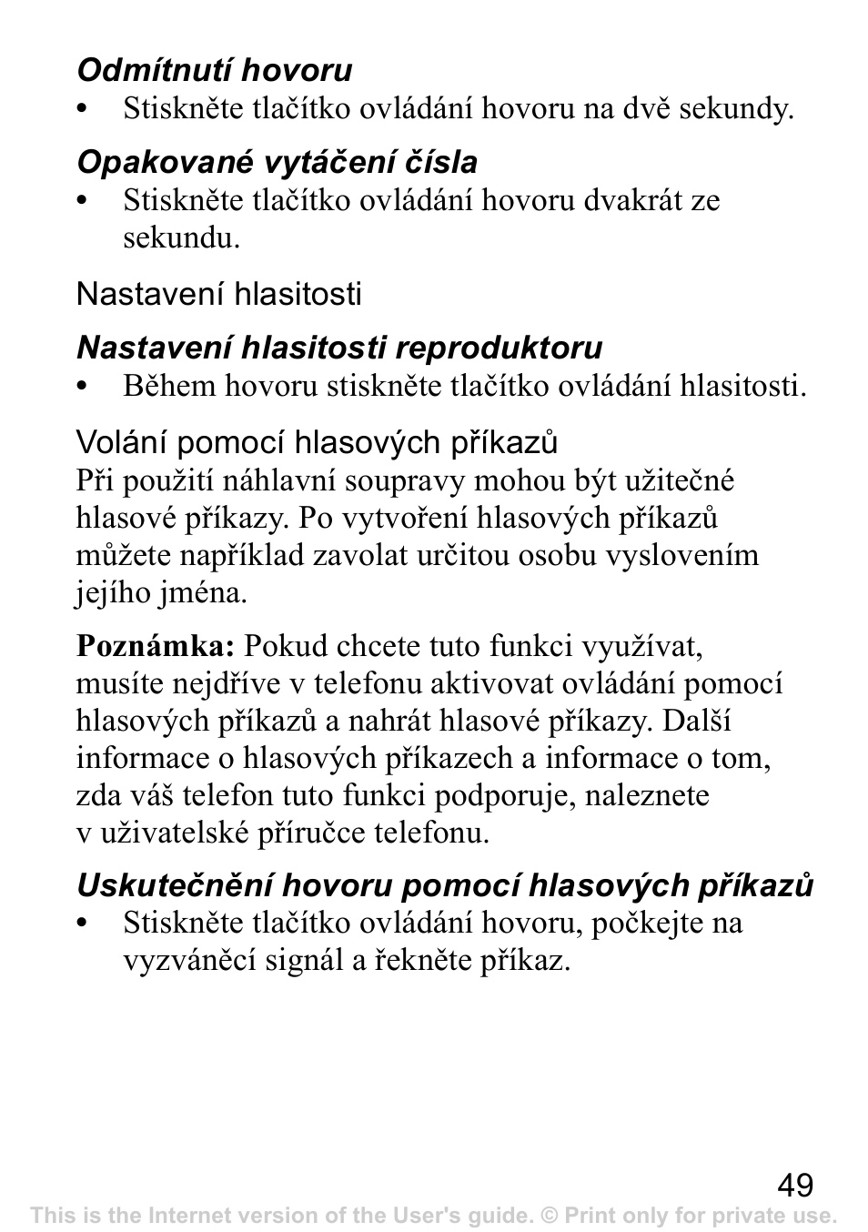 Sony Ericsson Bluetooth HBH-IV840 User Manual | Page 50 / 83