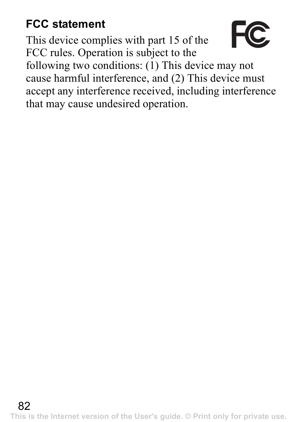 Fcc statement | Sony Ericsson Bluetooth HBH-IV840 User Manual | Page 83 / 83