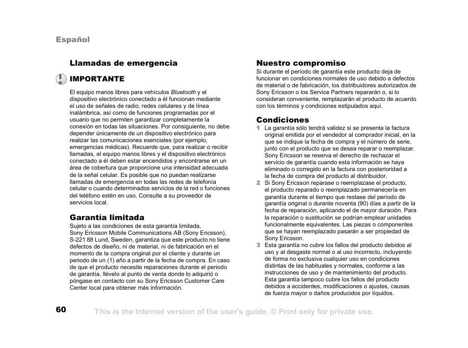 Sony Ericsson HCB-400 User Manual | Page 61 / 116