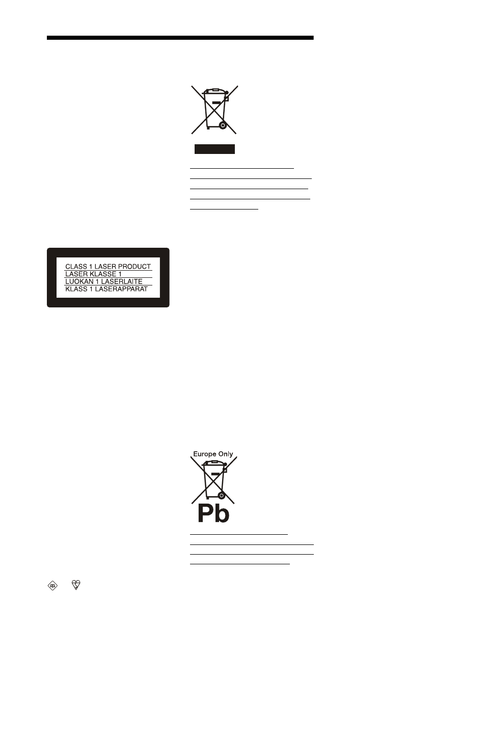 L1ac - warning, Warning | Sony Ericsson DVP-NS708H User Manual | Page 2 / 72