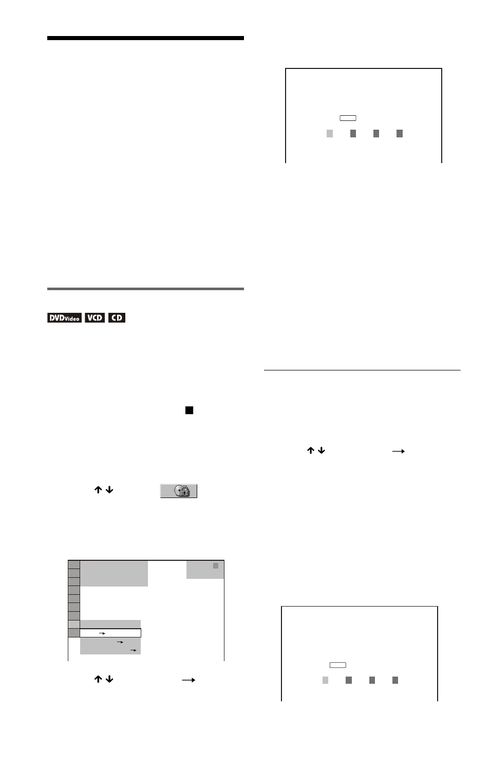 Locking discs (cus, Locking discs, Custom parental control | Sony Ericsson DVP-NS708H User Manual | Page 36 / 72