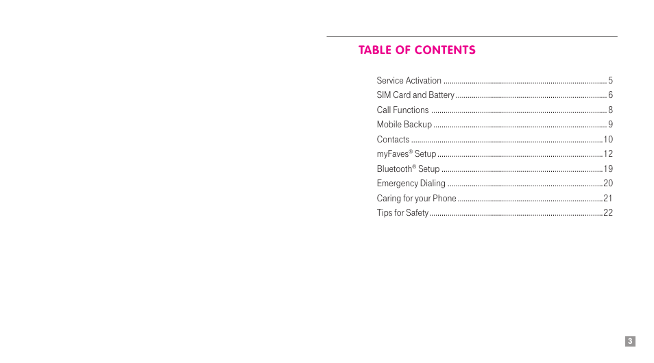 Sony Ericsson Amber TM1515 User Manual | Page 3 / 29