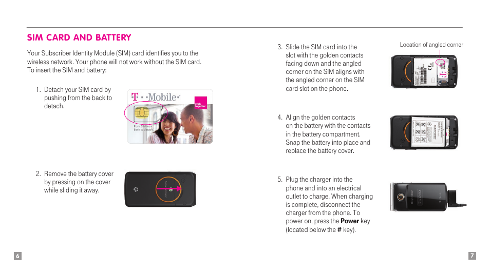 Sim card and battery | Sony Ericsson Amber TM1515 User Manual | Page 5 / 29