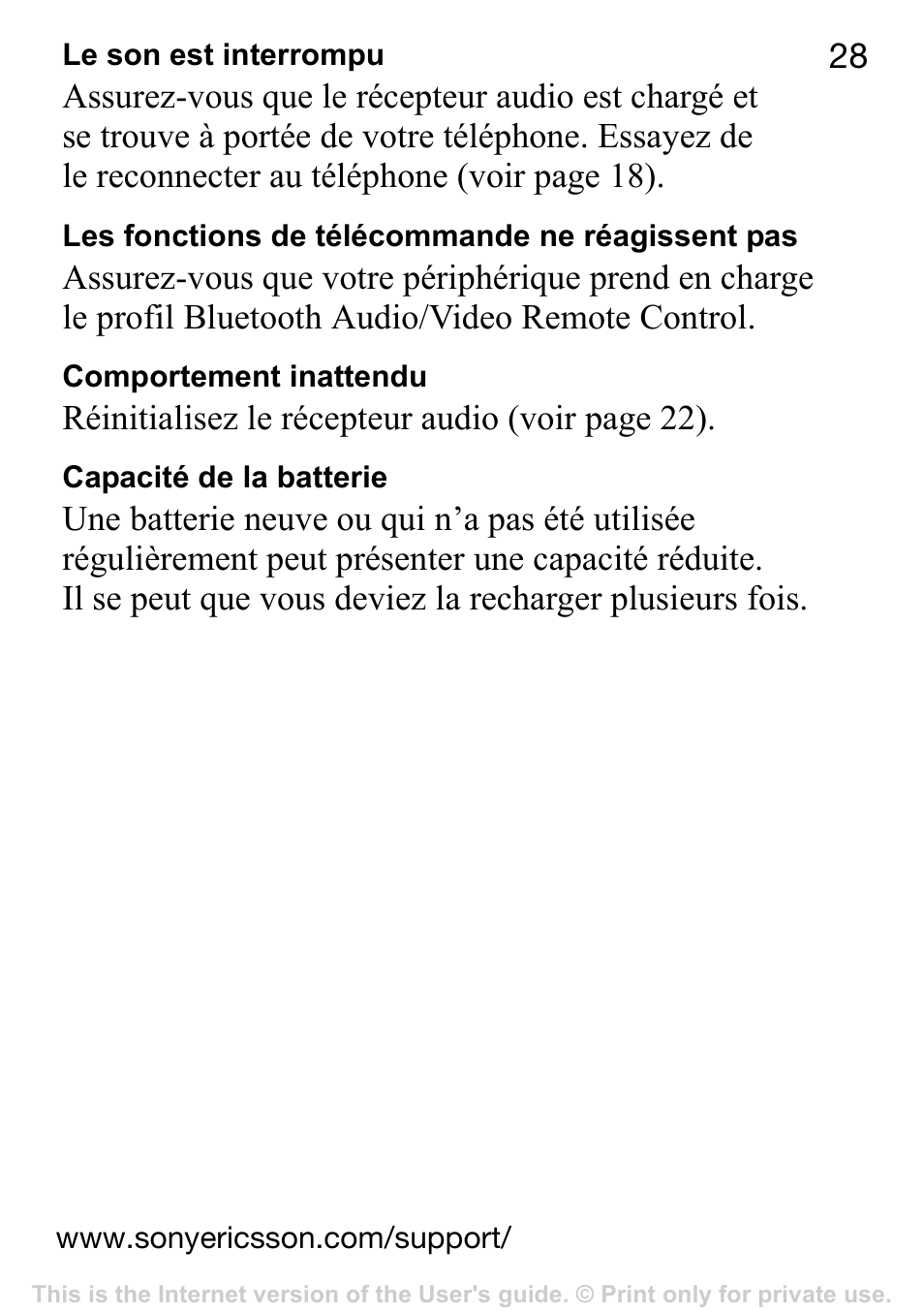 Sony Ericsson MBR-100 User Manual | Page 28 / 30