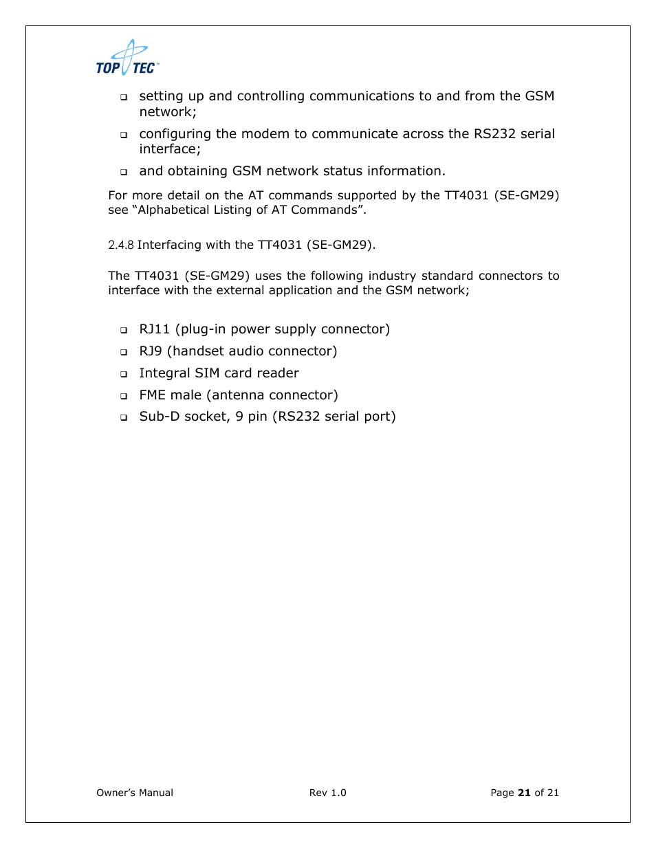 Sony Ericsson TT4031 (SE-GM29) User Manual | Page 21 / 280