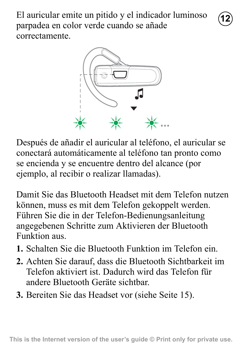 Sony Ericsson HBH-PV710 User Manual | Page 12 / 36