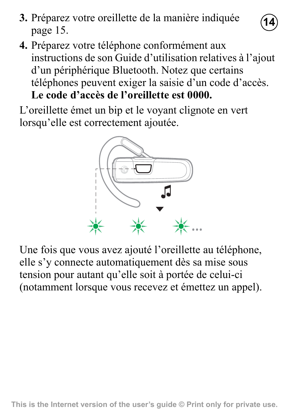 Sony Ericsson HBH-PV710 User Manual | Page 14 / 36