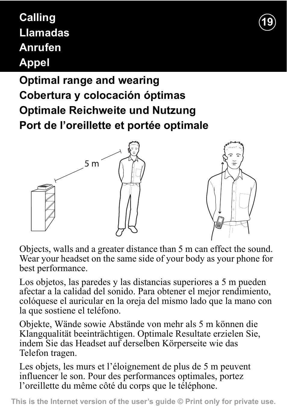 Sony Ericsson HBH-PV710 User Manual | Page 19 / 36