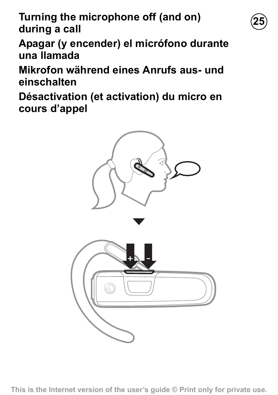 Sony Ericsson HBH-PV710 User Manual | Page 25 / 36