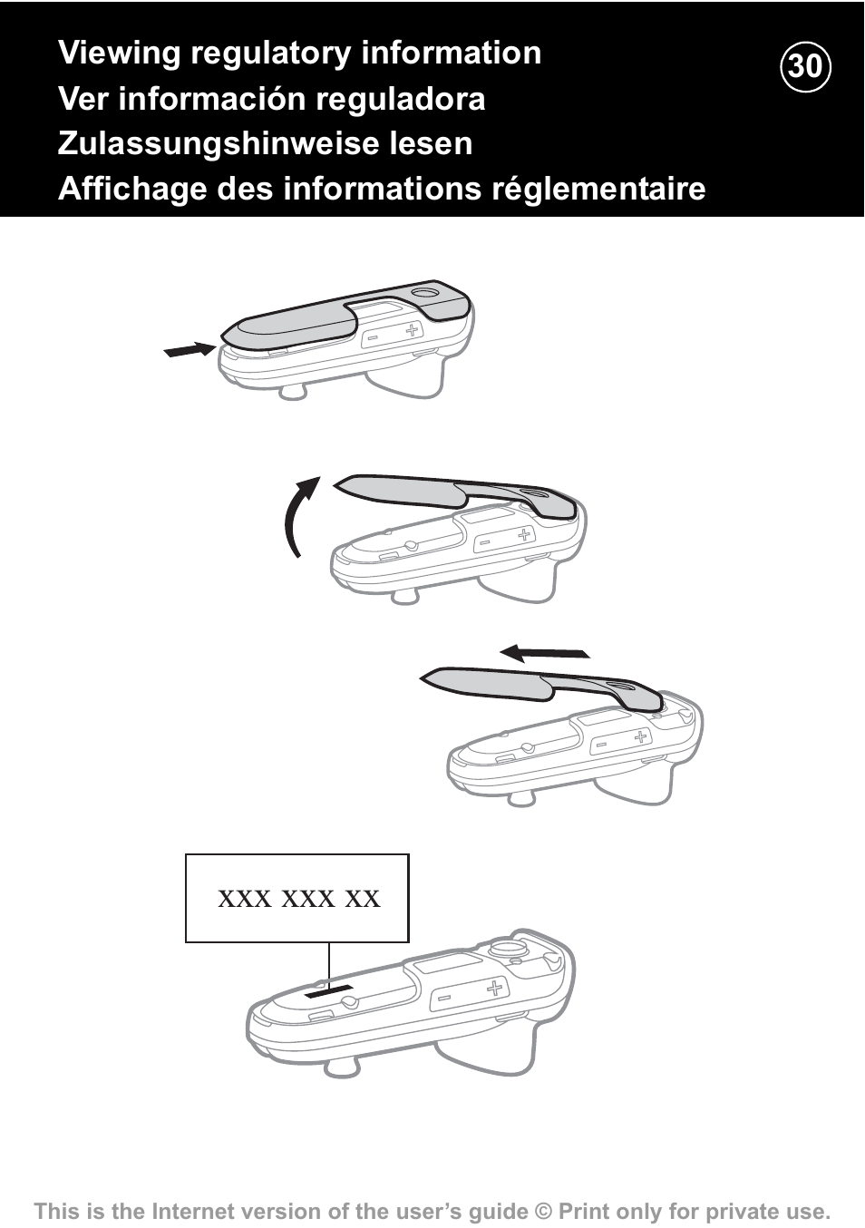 Xxx xxx xx | Sony Ericsson HBH-PV710 User Manual | Page 30 / 36