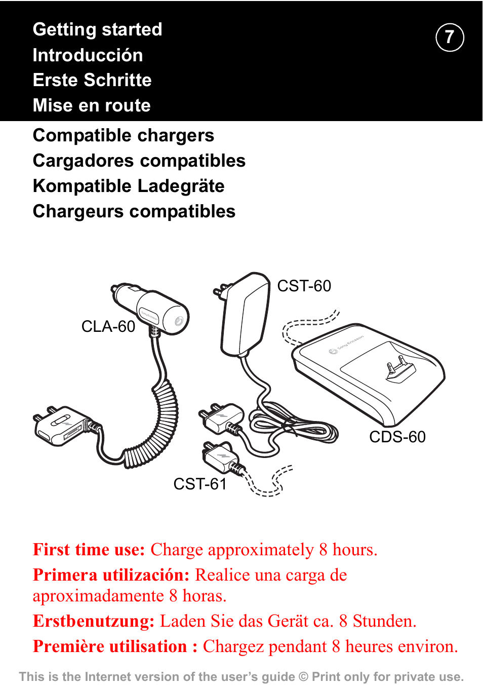 Sony Ericsson HBH-PV710 User Manual | Page 7 / 36