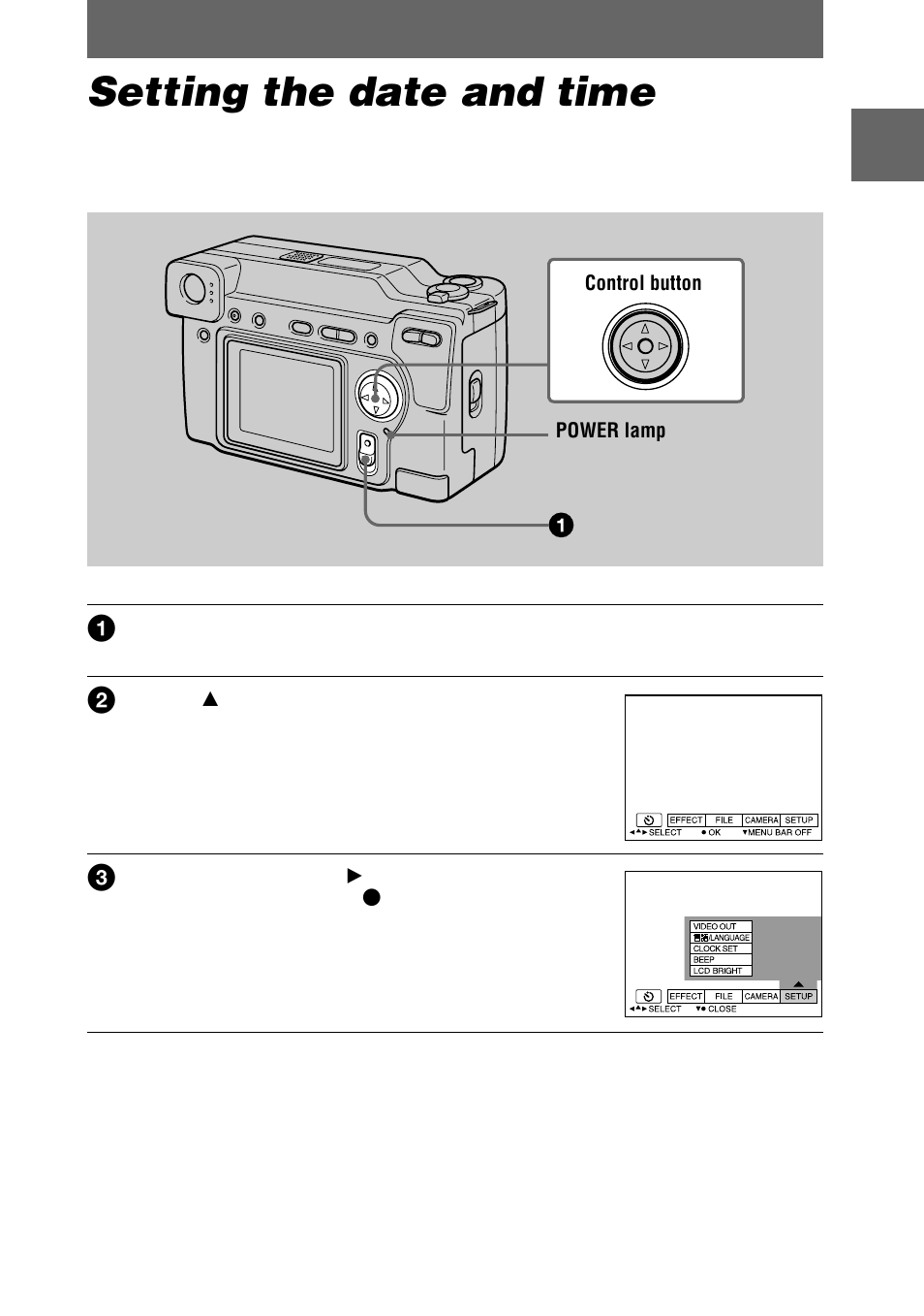 Setting the date and time | Sony Ericsson DSC-S70 User Manual | Page 13 / 68