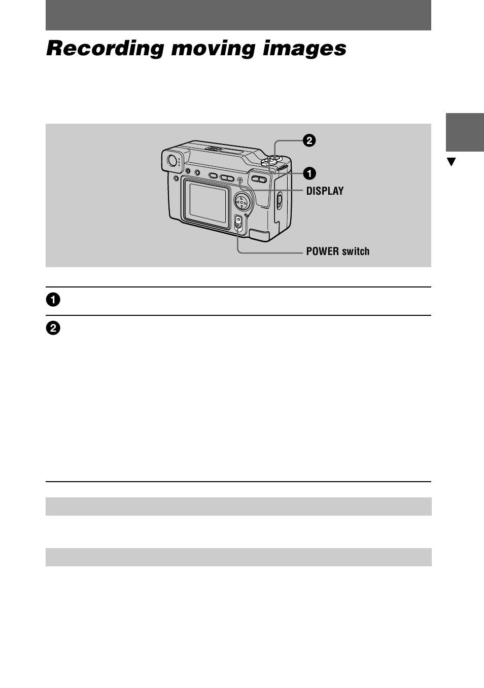 Recording moving images | Sony Ericsson DSC-S70 User Manual | Page 21 / 68