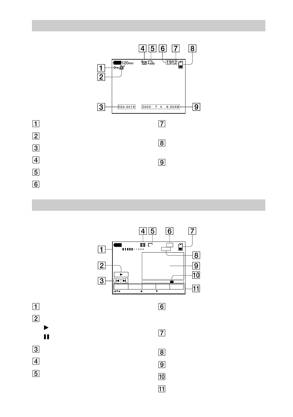 When playing back still images, When playing back moving images | Sony Ericsson DSC-S70 User Manual | Page 66 / 68