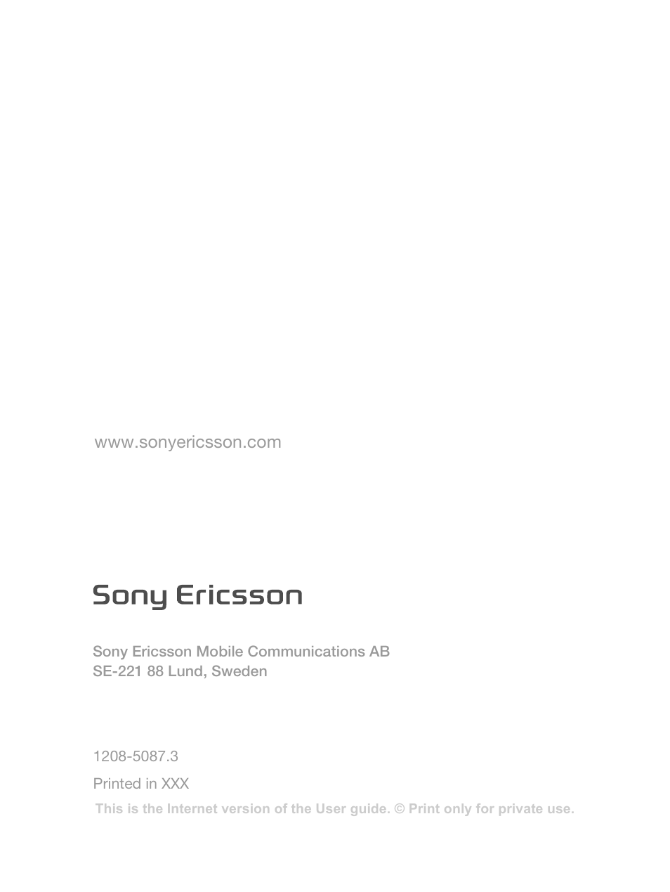 Sony Ericsson F305 User Manual | Page 42 / 42