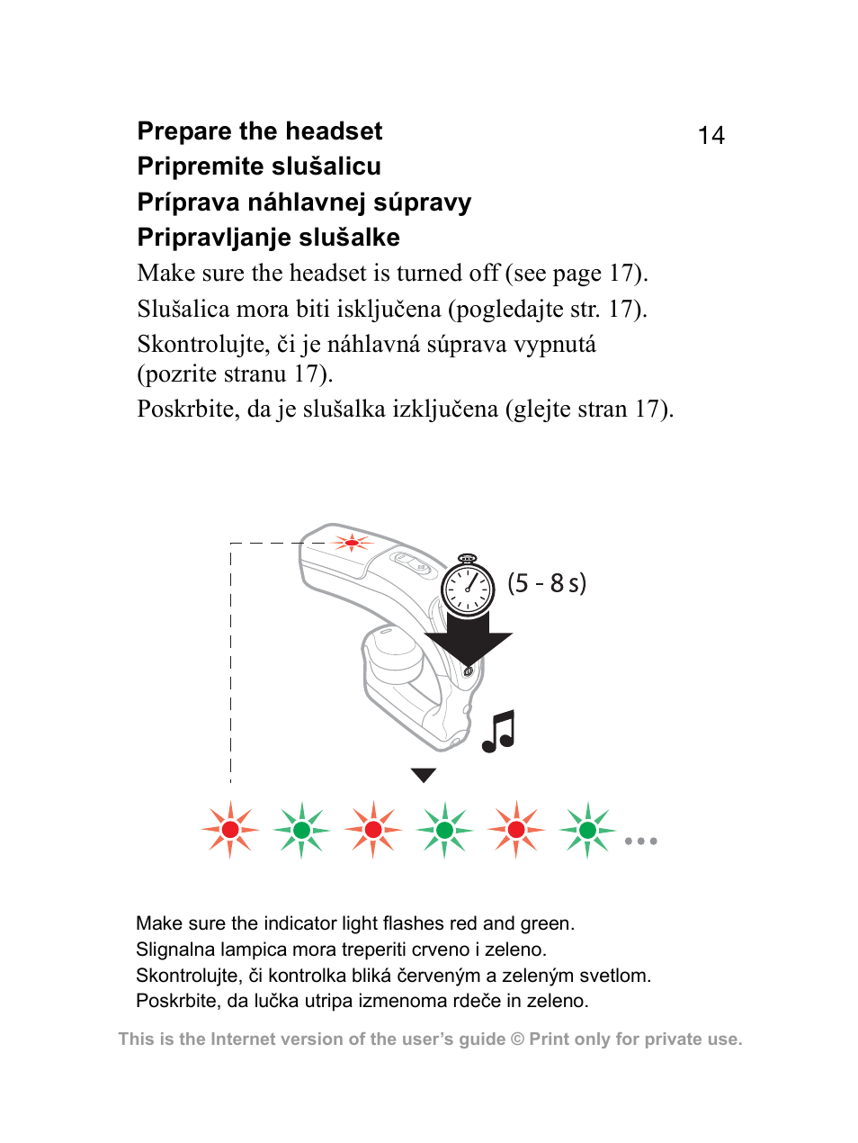 Sony Ericsson Bluetooth HBH-GV435 User Manual | Page 14 / 36