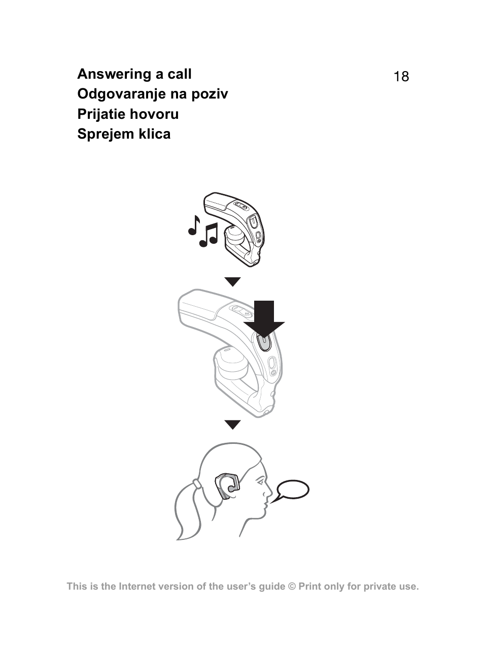 Sony Ericsson Bluetooth HBH-GV435 User Manual | Page 18 / 36