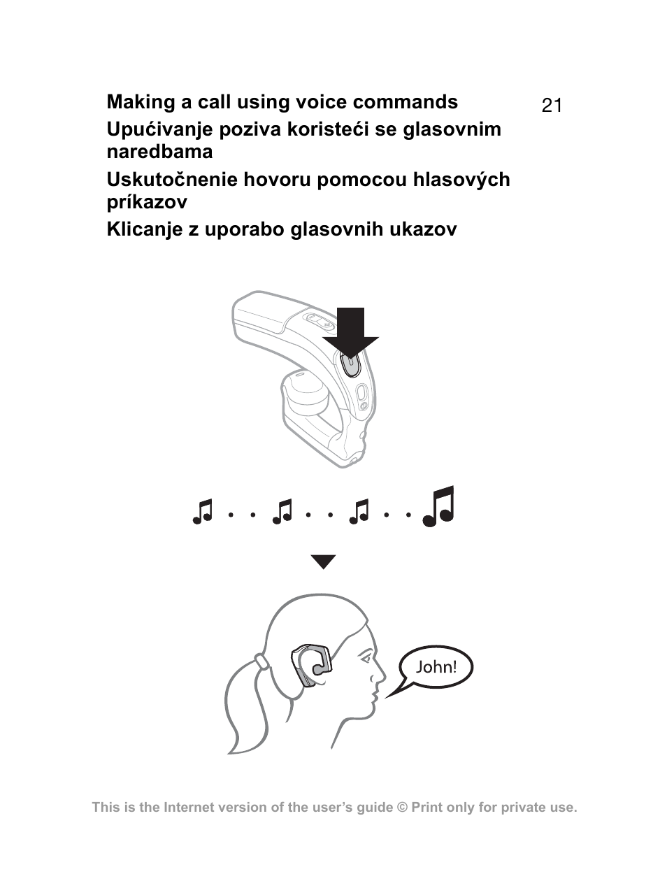 Sony Ericsson Bluetooth HBH-GV435 User Manual | Page 21 / 36