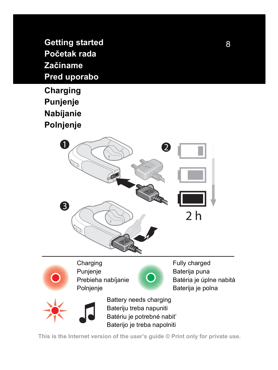 Sony Ericsson Bluetooth HBH-GV435 User Manual | Page 8 / 36