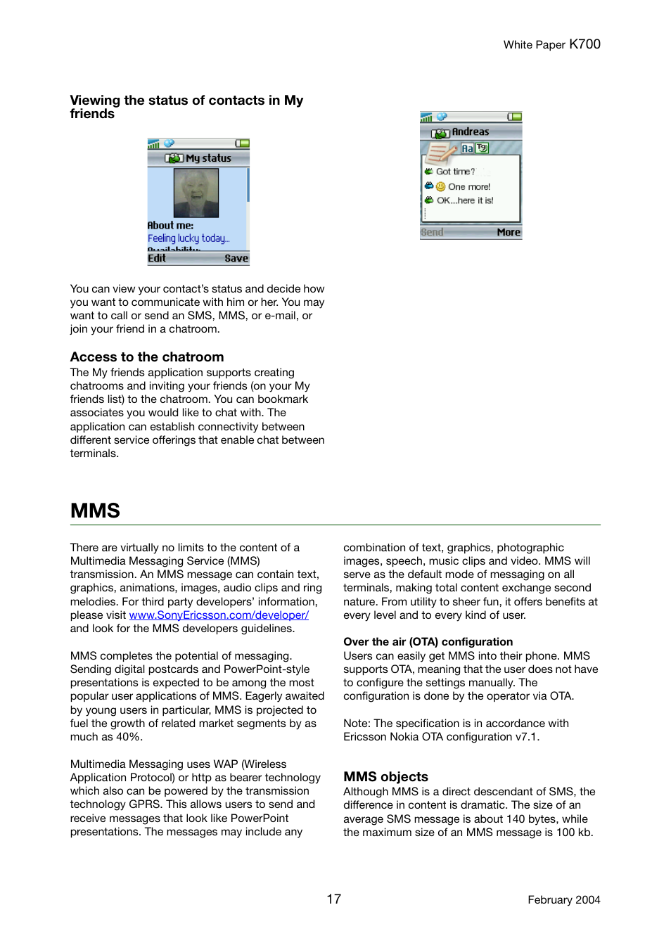 Sony Ericsson K700 User Manual | Page 17 / 62