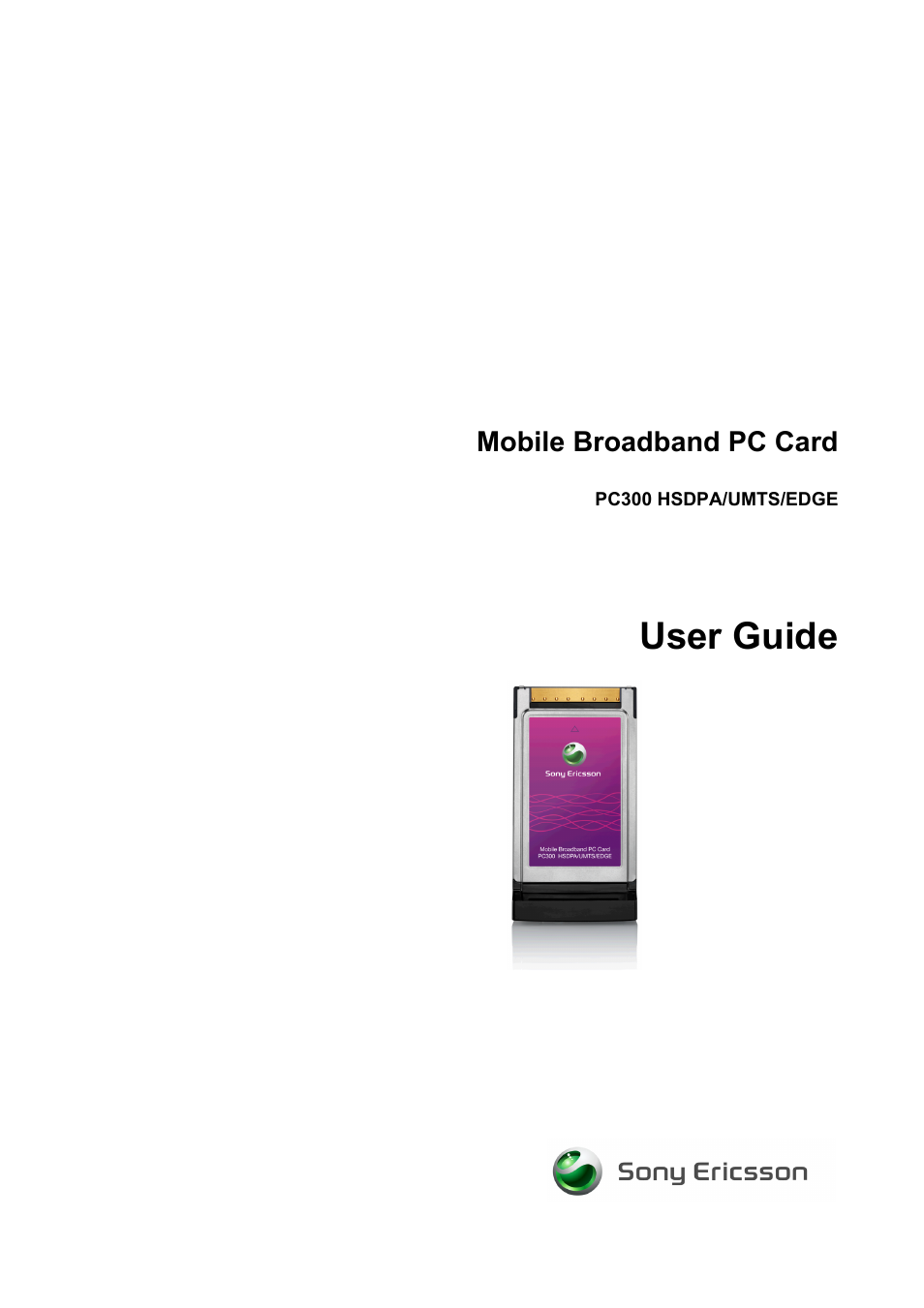 Sony Ericsson PC300 User Manual | 25 pages