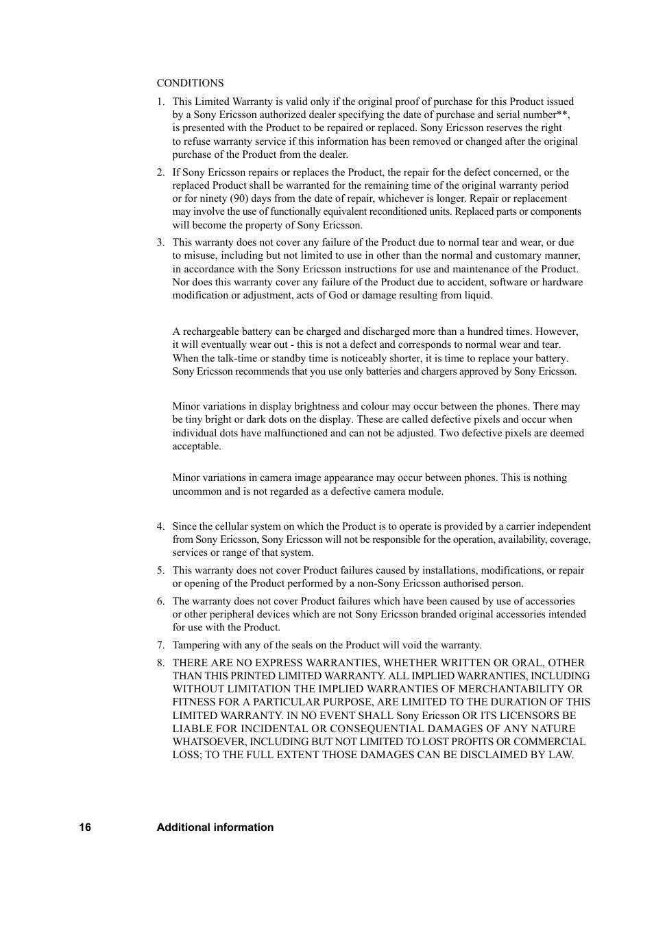 Sony Ericsson PC300 User Manual | Page 20 / 25