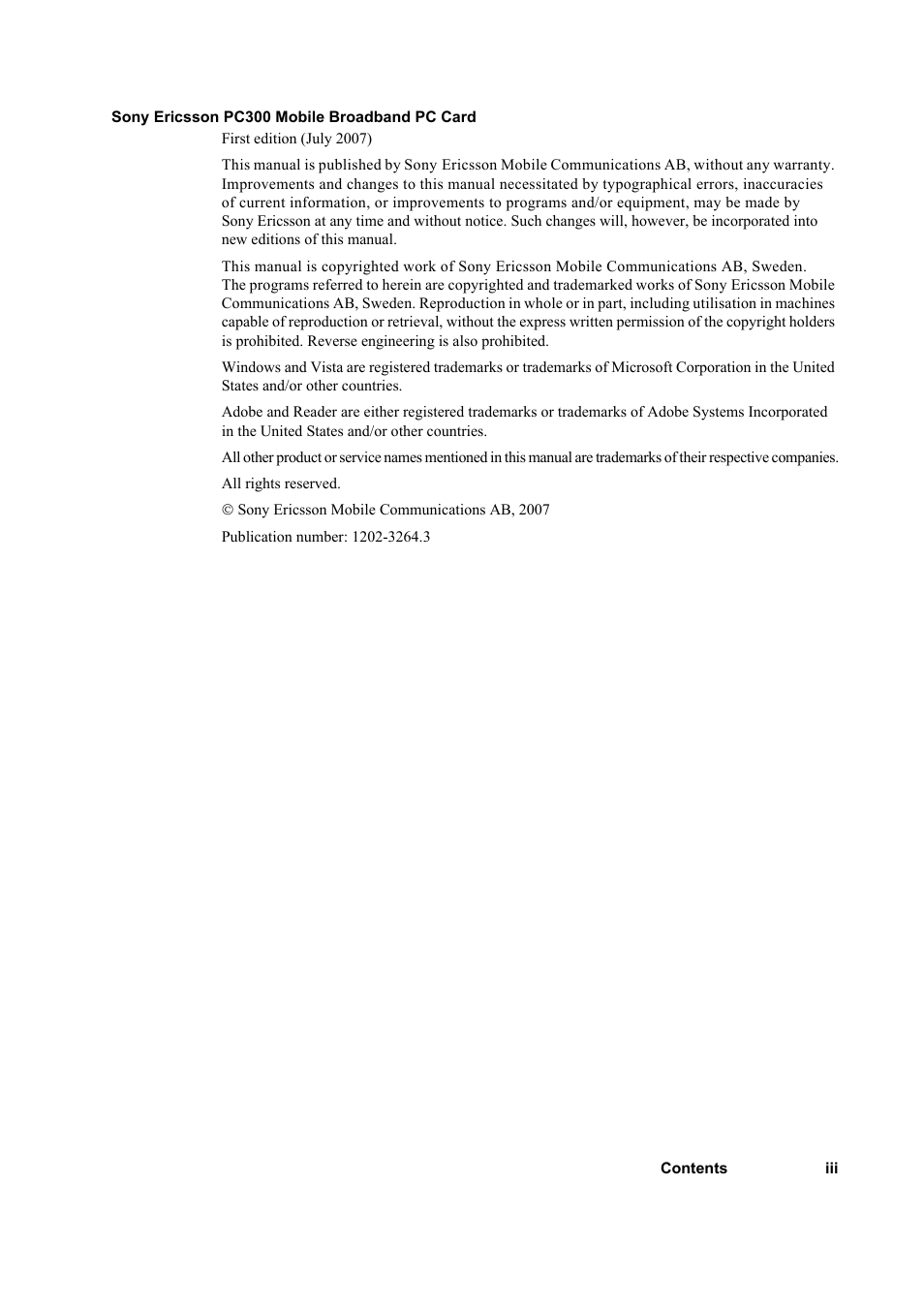 Sony Ericsson PC300 User Manual | Page 3 / 25