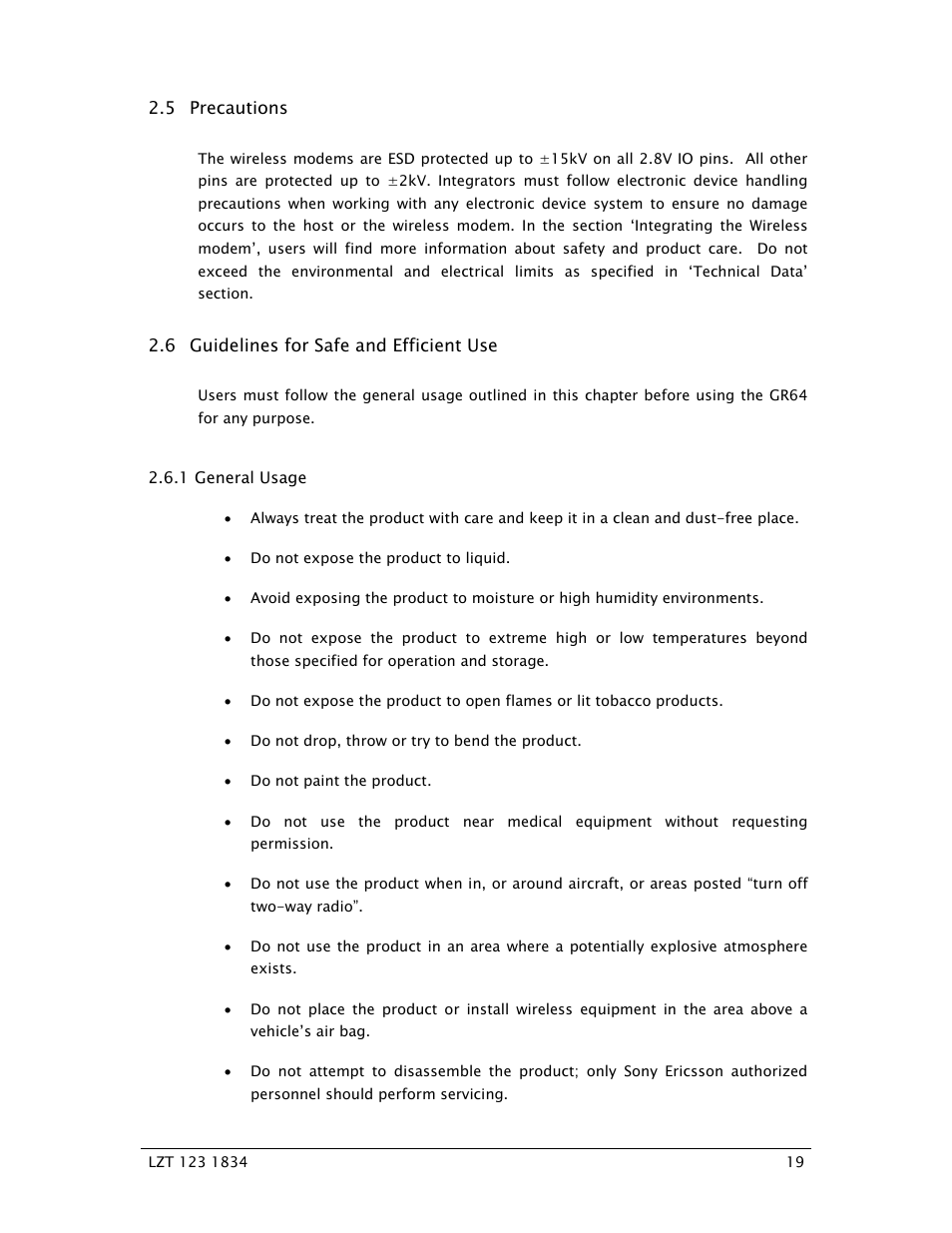 Sony Ericsson GR64 User Manual | Page 19 / 91