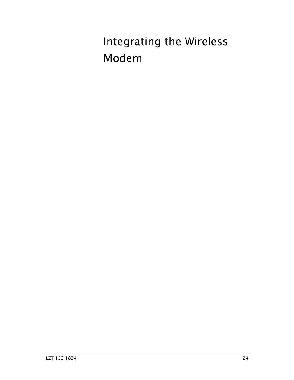 Integrating the wireless modem | Sony Ericsson GR64 User Manual | Page 24 / 91