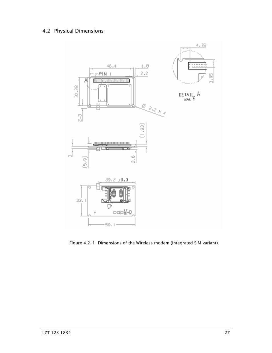 2 physical dimensions | Sony Ericsson GR64 User Manual | Page 27 / 91