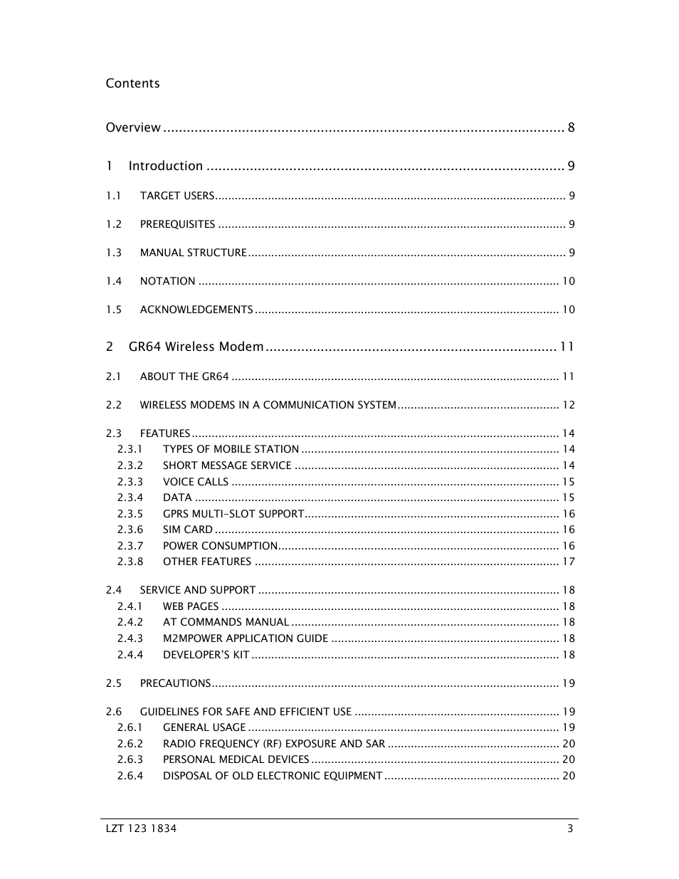 Sony Ericsson GR64 User Manual | Page 3 / 91